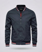 Men's Water Resistant Nylon Bomber Jacket Lightweight Breathable Layer