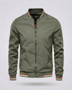 Men's Water Resistant Nylon Bomber Jacket Lightweight Breathable Layer
