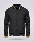 Men's Water Resistant Nylon Bomber Jacket Lightweight Breathable Layer