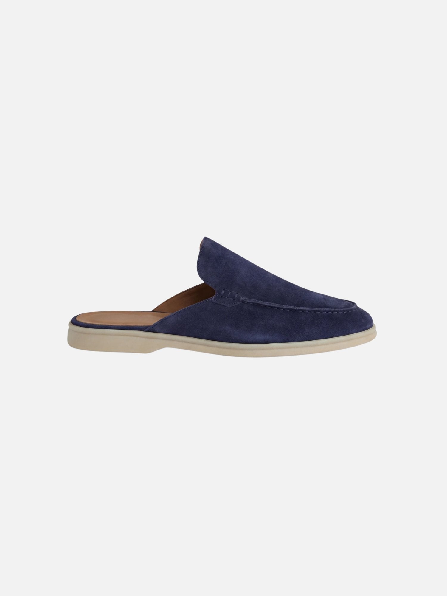 Men's Suede Look Mule Loafers Lightweight Slip On Shoes