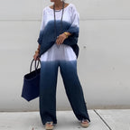Women's Cotton & Linen Two-Piece Set – T-Shirt