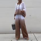 Women's Cotton & Linen Two-Piece Set – T-Shirt
