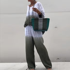 Women's Cotton & Linen Two-Piece Set – T-Shirt