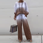 Women's Cotton & Linen Two-Piece Set – T-Shirt