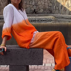 Women's Cotton & Linen Two-Piece Set – T-Shirt