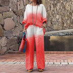 Women's Cotton & Linen Two-Piece Set – T-Shirt