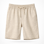 Men's Linen Blend Drawstring Shorts Relaxed Fit Summer Shorts