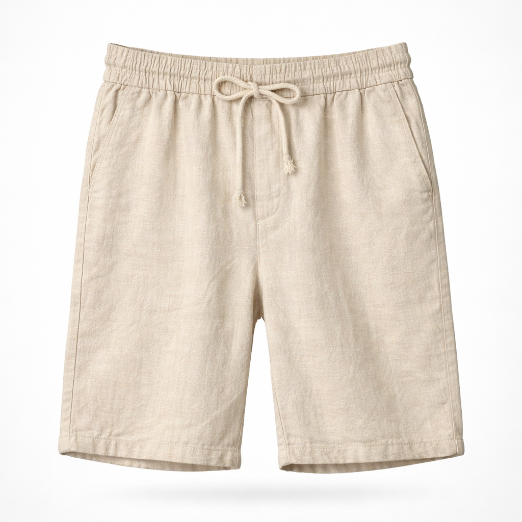Men's Linen Blend Drawstring Shorts Relaxed Fit Summer Shorts