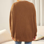 Women's Oversized Knit Cardigan – Soft Button-Front Layer