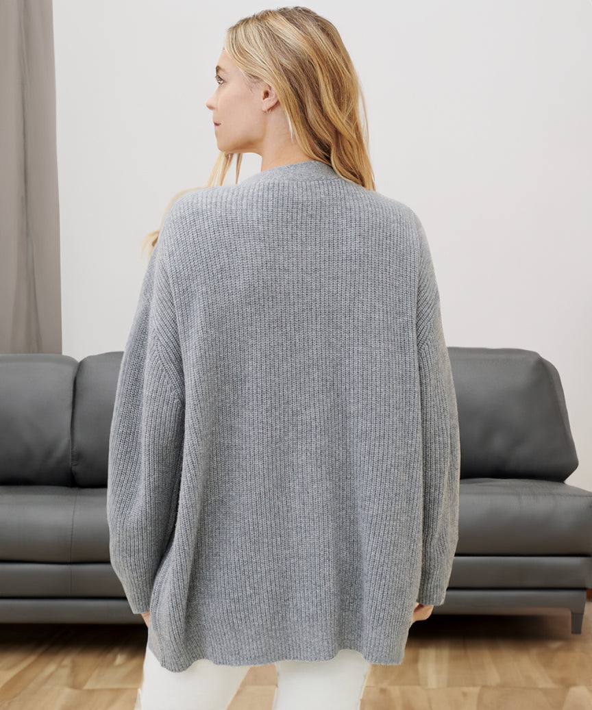 Women's Oversized Knit Cardigan – Soft Button-Front Layer