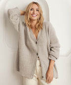 Women's Oversized Knit Cardigan – Soft Button-Front Layer
