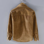 Men's Warm Corduroy Overshirt Jacket Button Up Layer