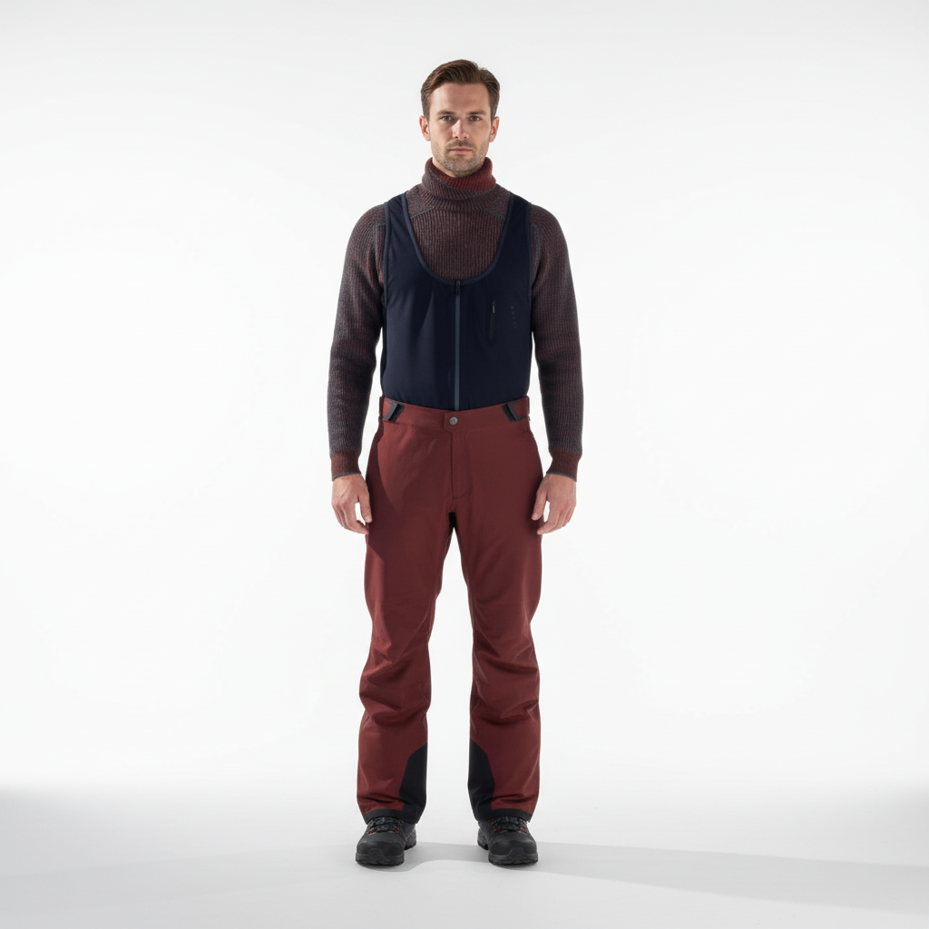 Men's Ribbed Turtleneck Sweater Raglan Long Sleeve Fit