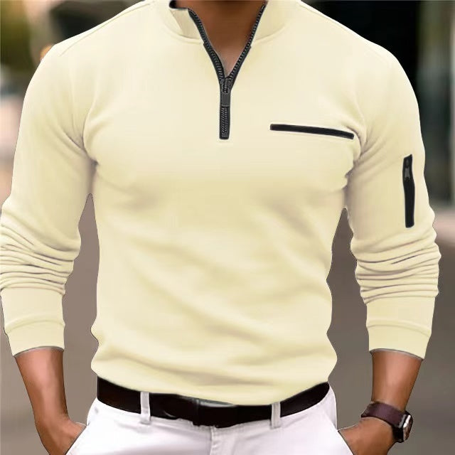 Men's Zip Sweater With Pockets Comfortable Breathable Stylish Casual