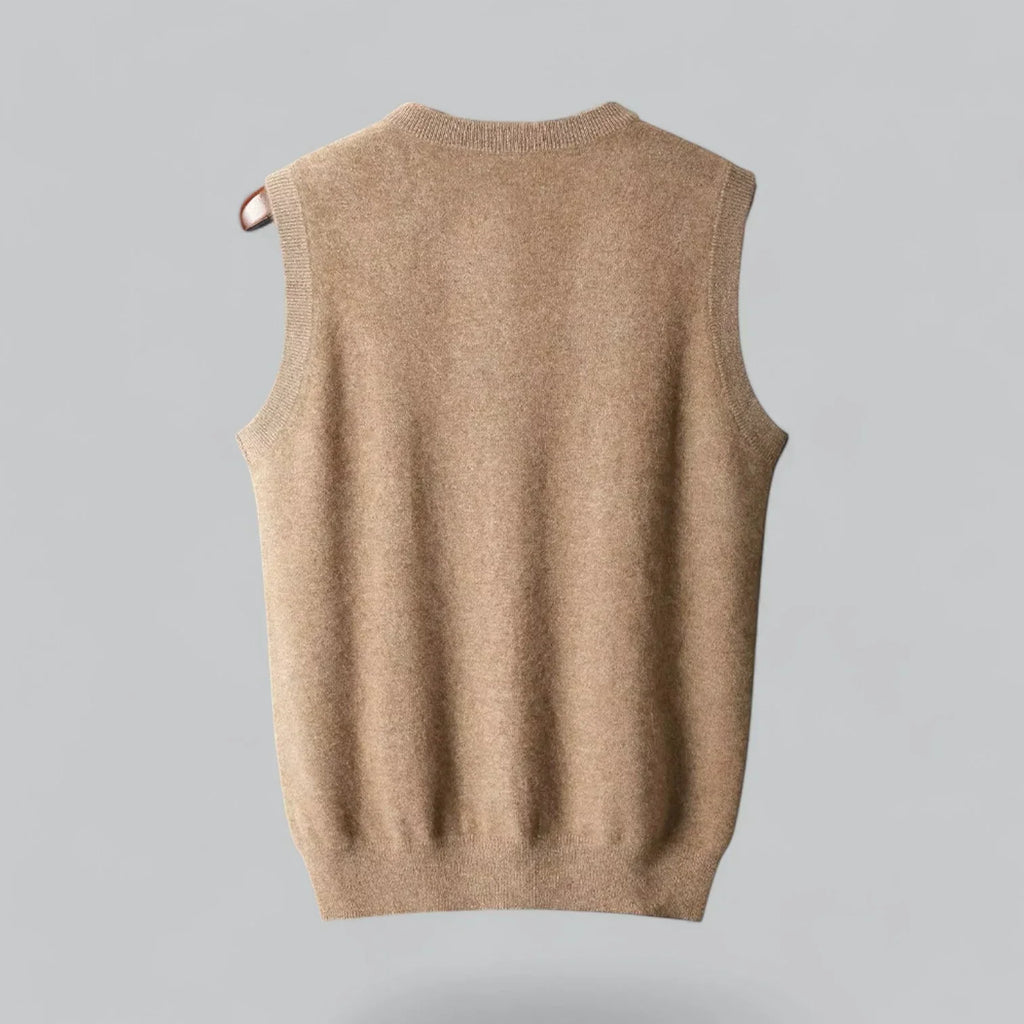 Men's Wool V Neck Sweater Vest Timeless Comfortable Knitwear