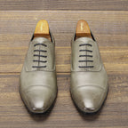 Men's Leather Oxford Shoes Cap Toe Lace Ups