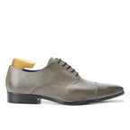 Men's Leather Oxford Shoes Cap Toe Lace Ups
