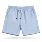Men's Linen Shorts Elastic Waist Drawstring Summer Fit