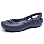 Women's Comfortable Sandals Lightweight Waterproof Jelly Flat Cut-Out Slides