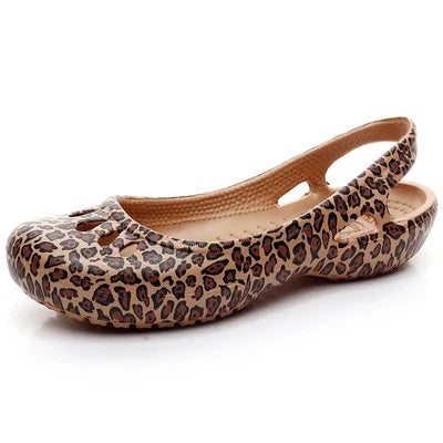 Women's Comfortable Sandals Lightweight Waterproof Jelly Flat Cut-Out Slides