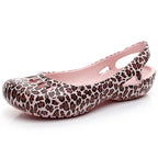 Women's Comfortable Sandals Lightweight Waterproof Jelly Flat Cut-Out Slides