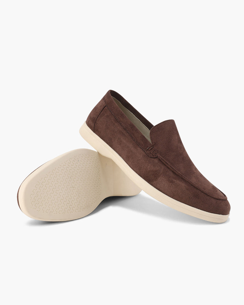 Men's Suede Slip On Loafers Casual Comfort Everyday Shoes