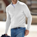 Men's Lightweight Quarter Zip Sweater with Raised Collar