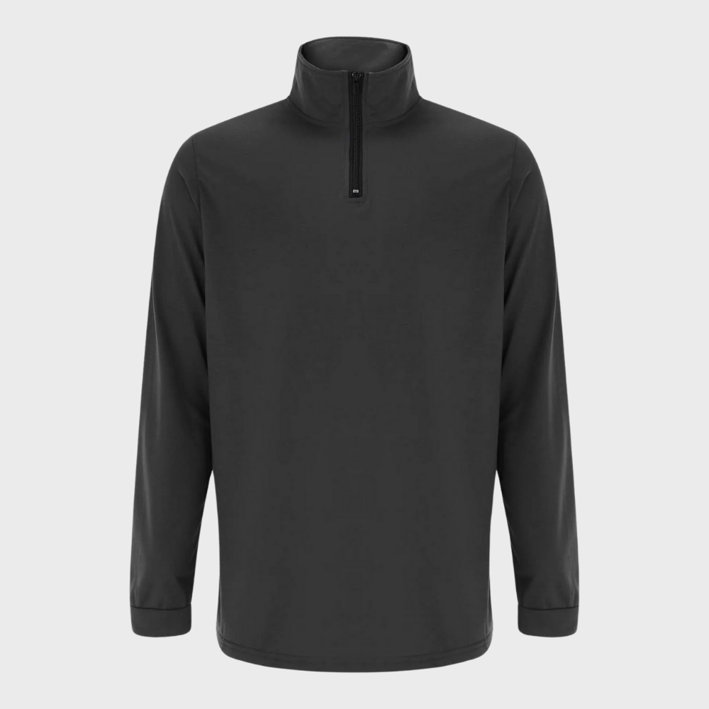 Men's Quarter Zip Sweater with Stand Collar