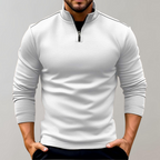 Men's Quarter Zip Sweater with Stand Collar
