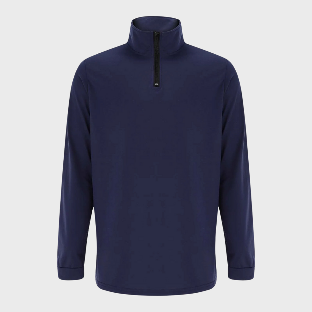 Men's Quarter Zip Sweater with Stand Collar