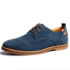 Men's Derby Shoes Suede Texture Lace Up Sole Detail