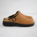 Men's Faux Leather Slippers Buckle Strap Comfort Clogs
