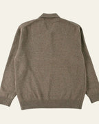 Men's Button Placket Polo Sweater Soft Knit Layer