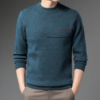 Men's Mock Neck Knit Sweater Minimal Long Sleeve Style