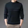 Men's Mock Neck Knit Sweater Minimal Long Sleeve Style