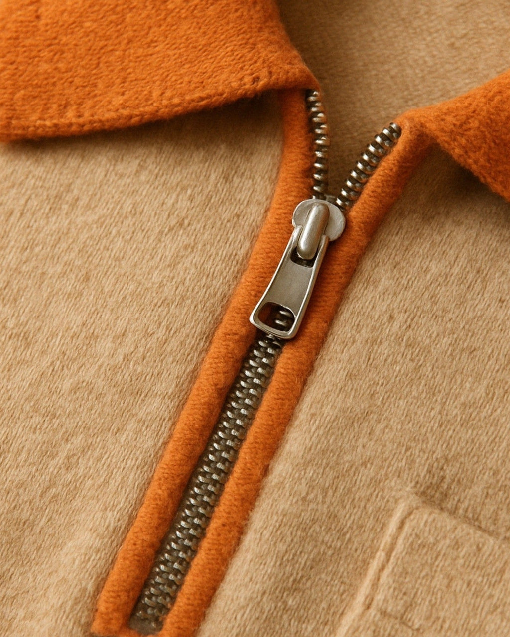Men's Collared Quarter Zip Sweater Chest Pocket Knit