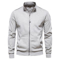 Men's Stand Collar Zip Jacket Casual Pocketed Layer