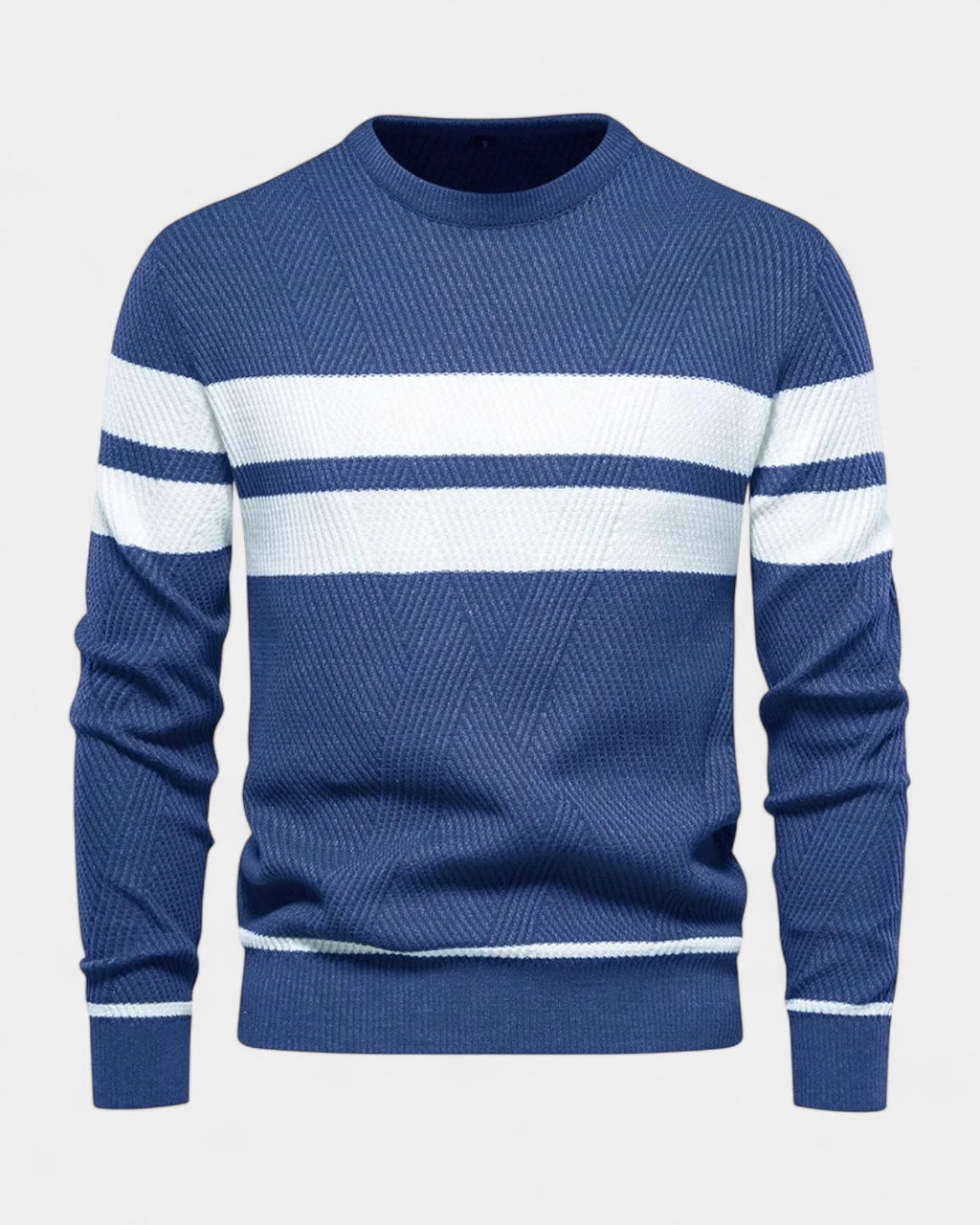Men's Textured Crew Neck Sweater Refined Everyday Knit
