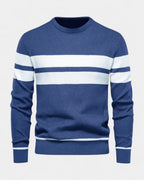 Men's Textured Crew Neck Sweater Refined Everyday Knit