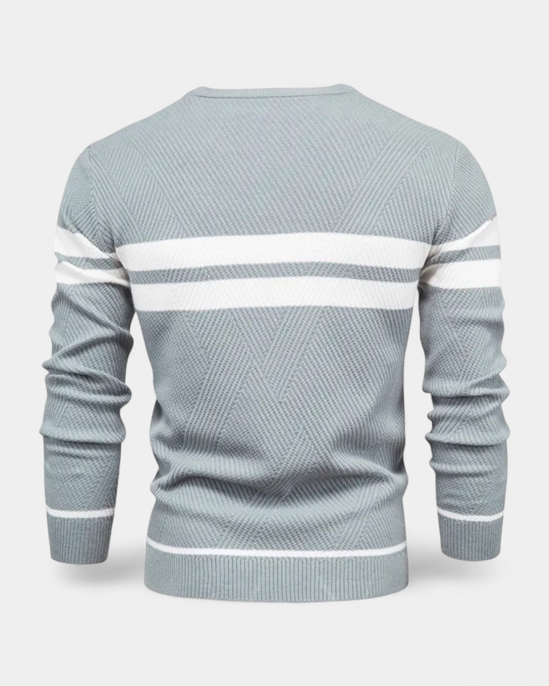 Men's Textured Crew Neck Sweater Refined Everyday Knit