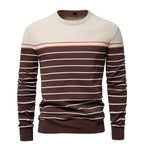 Men's Printed Crew Neck Sweater Ribbed Everyday Knit