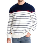 Men's Printed Crew Neck Sweater Ribbed Everyday Knit