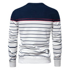 Men's Printed Crew Neck Sweater Ribbed Everyday Knit
