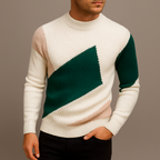Men's Slim Fit Mock Neck Sweater Modern Long Knit