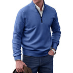 Men's Half Zip Funnel Neck Sweater Refined Knit Layer