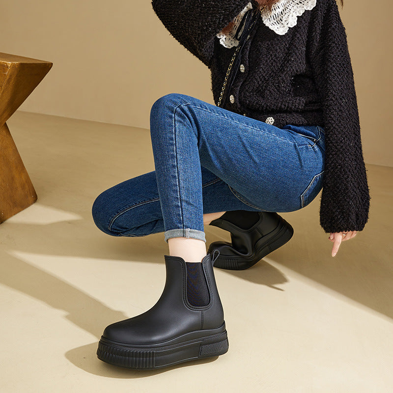 Women's Waterproof Chelsea Platform Winter Boot
