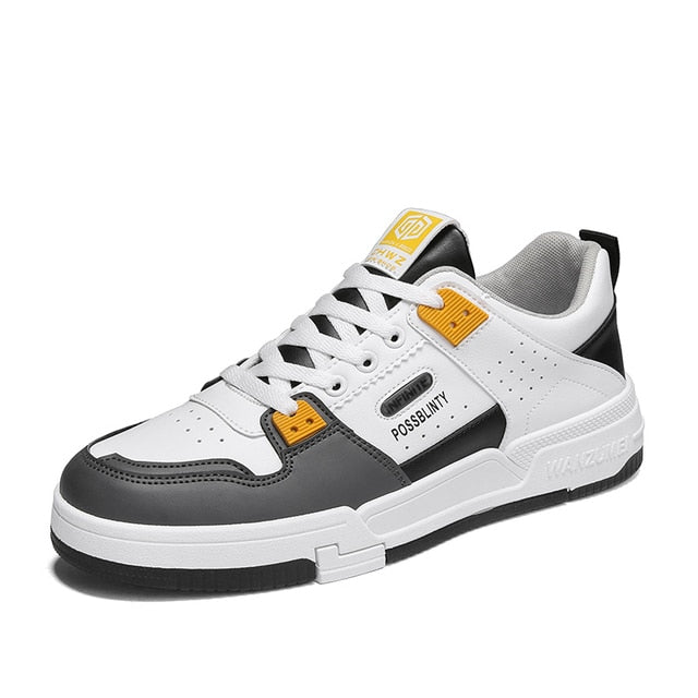 Men's Low Top Casual Trainers Lace Up Streetwear Shoes