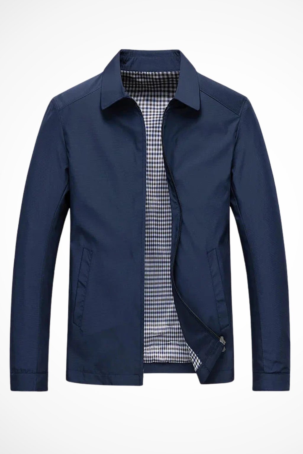 Men's Classic Harrington Jacket Structured Zip Up Layer