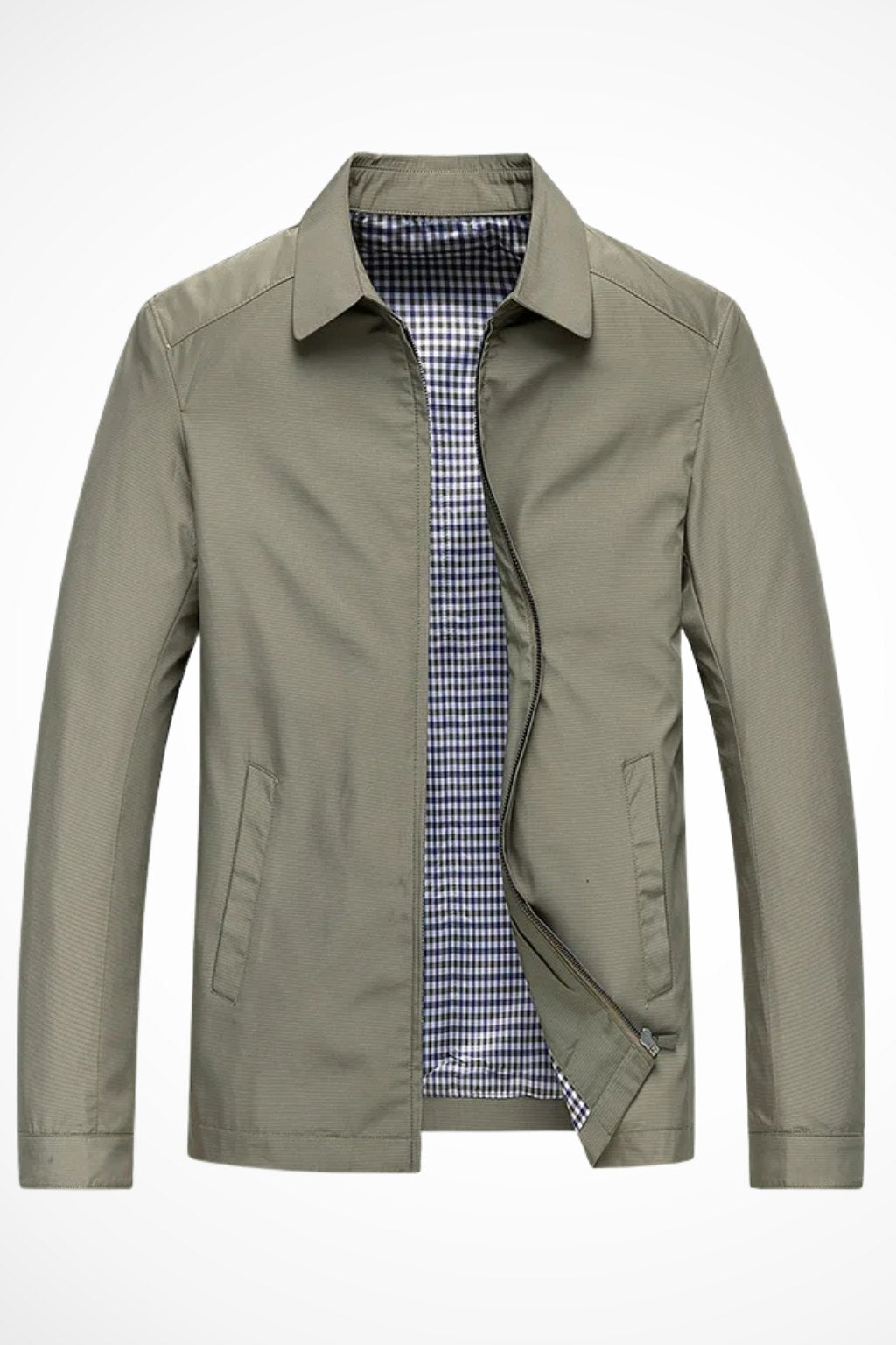 Men's Classic Harrington Jacket Structured Zip Up Layer