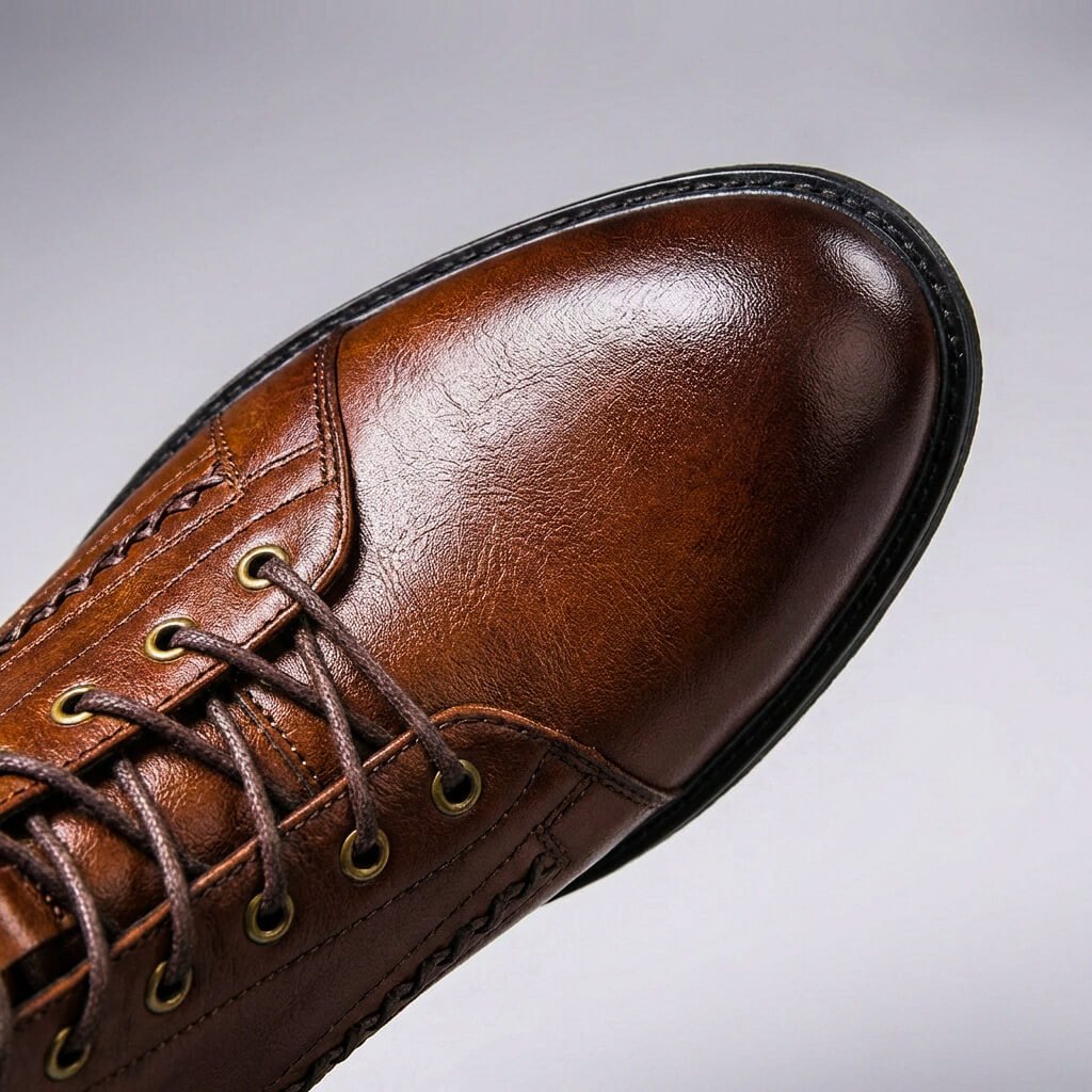 Men's Lace Up Ankle Boots in Genuine Italian Leather